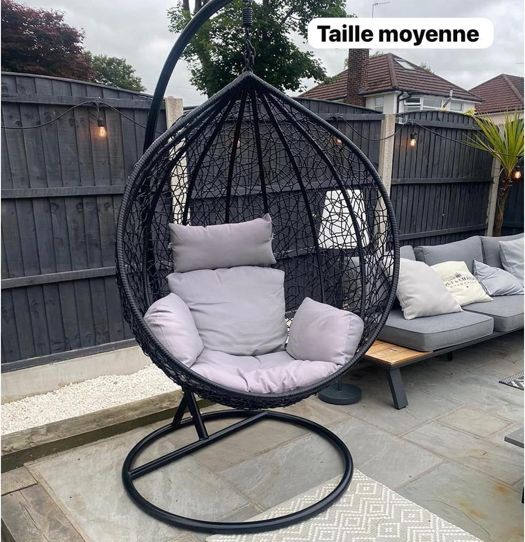 Fauteuil suspendu grand modèle Balançoire de jardin en rotin VIP