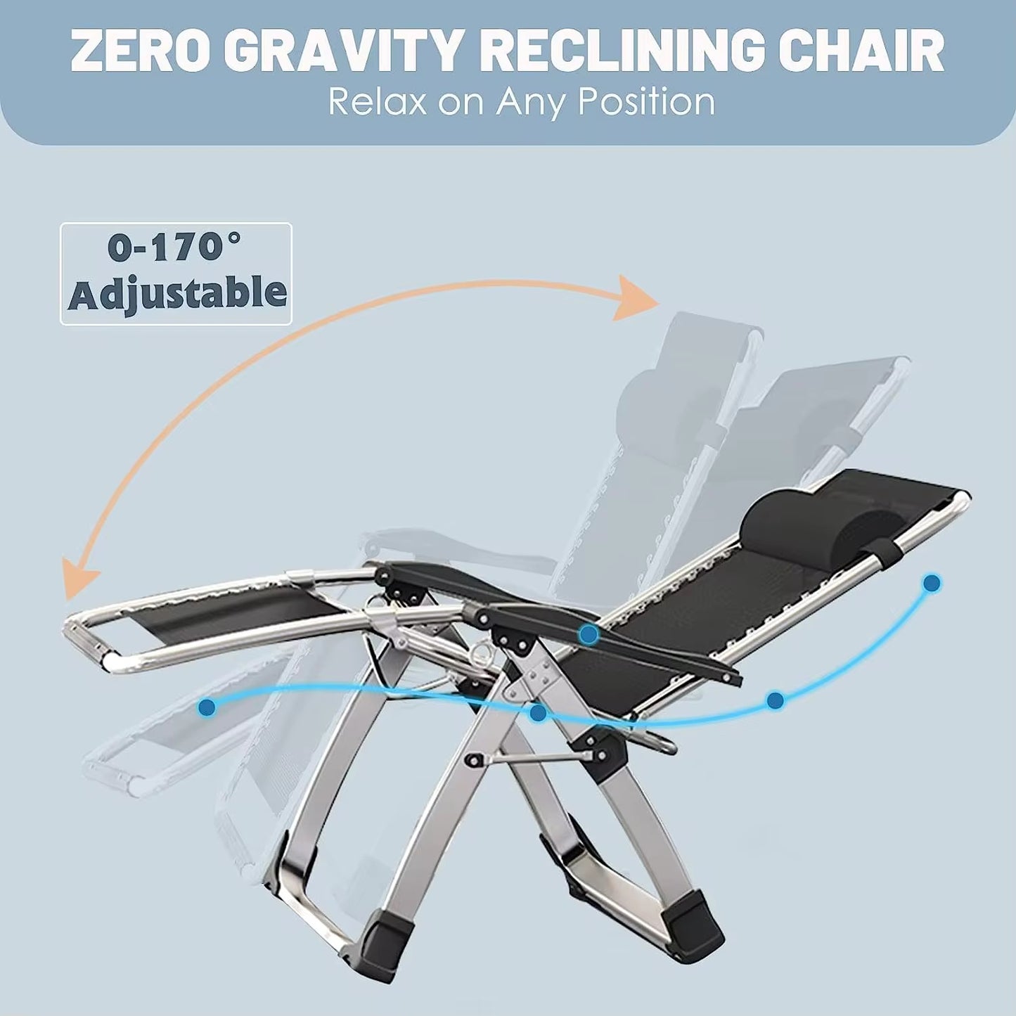 Chaise pliante allongée avec fourrure souple et confortable