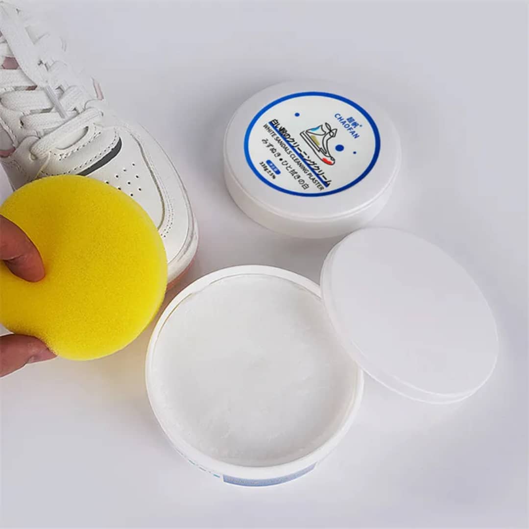 Crème Nettoyante pour Chaussures – Redonnez vie à vos baskets blanches