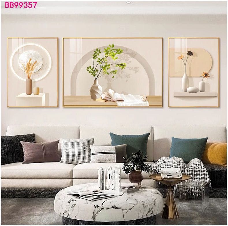 Tableau trois pièces moderne