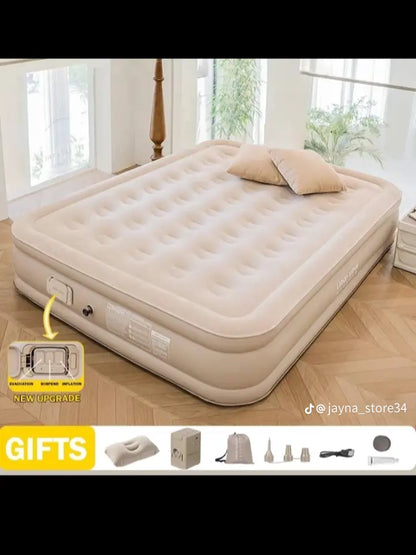 Matelas gonflable 2Places avec oreillers et pompe électrique intégré