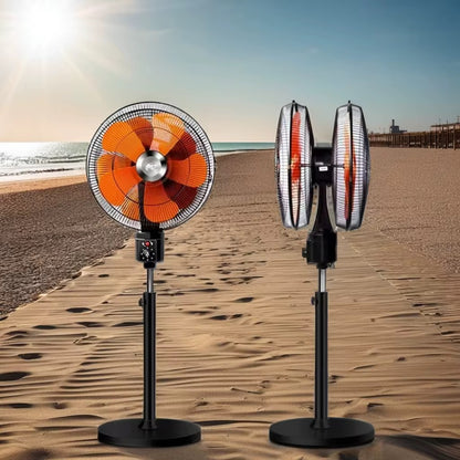 Ventilateur Électrique sur pieds à double tête 360 degrés