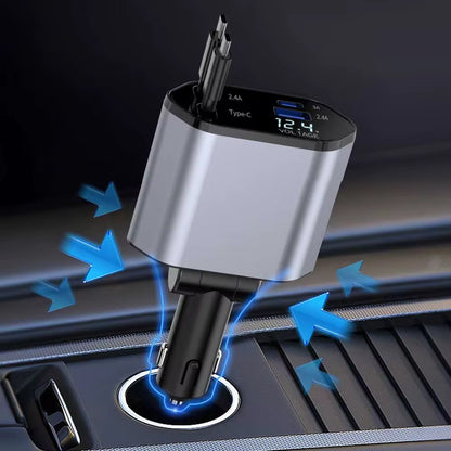 🔌 Chargeur Voiture Intelligent – Fast Charge 4-en-1
