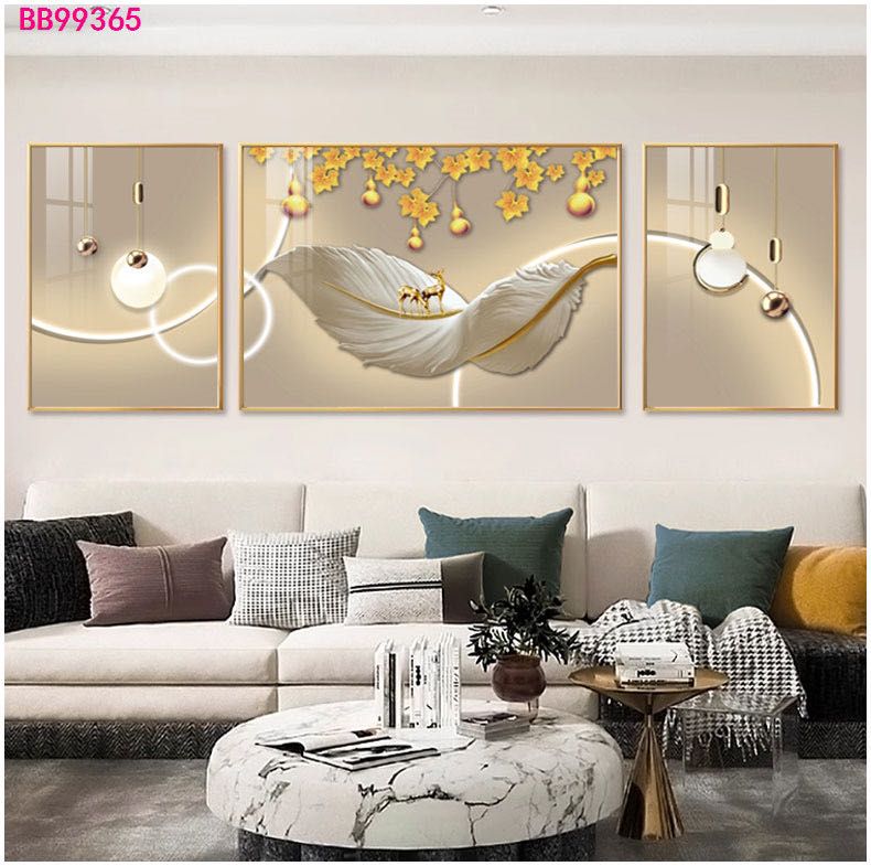 Tableau trois pièces moderne