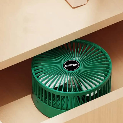Ventilateur de table rétractable rechargeable 3 vitesses