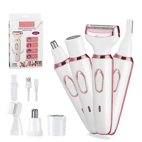 ✨ Kit Beauté Rechargeable 4-en-1 – Une Peau Douce, Belle et Sans Effort