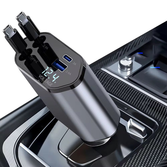 🔌 Chargeur Voiture Intelligent – Fast Charge 4-en-1