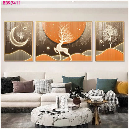 Tableau trois pièces moderne