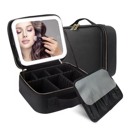 ✨ Trousse de Maquillage Professionnelle avec Miroir LED Intégré