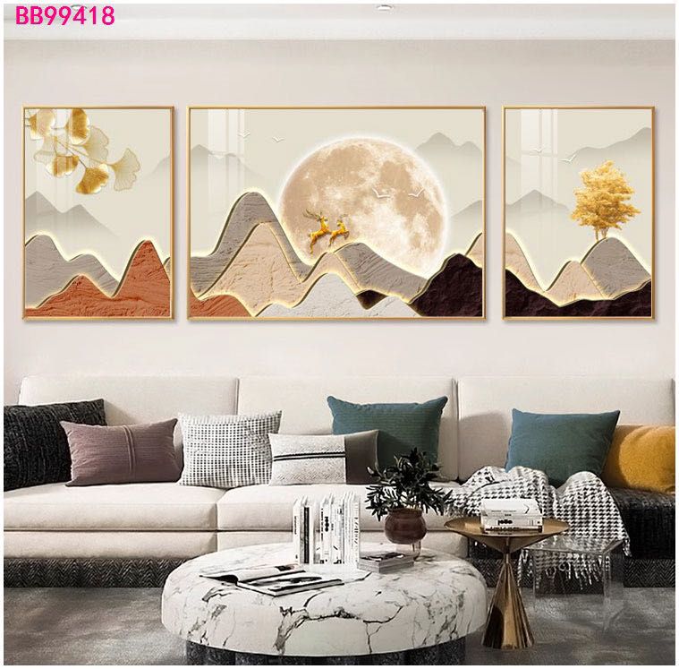 Tableau trois pièces moderne
