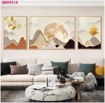 Tableau trois pièces moderne