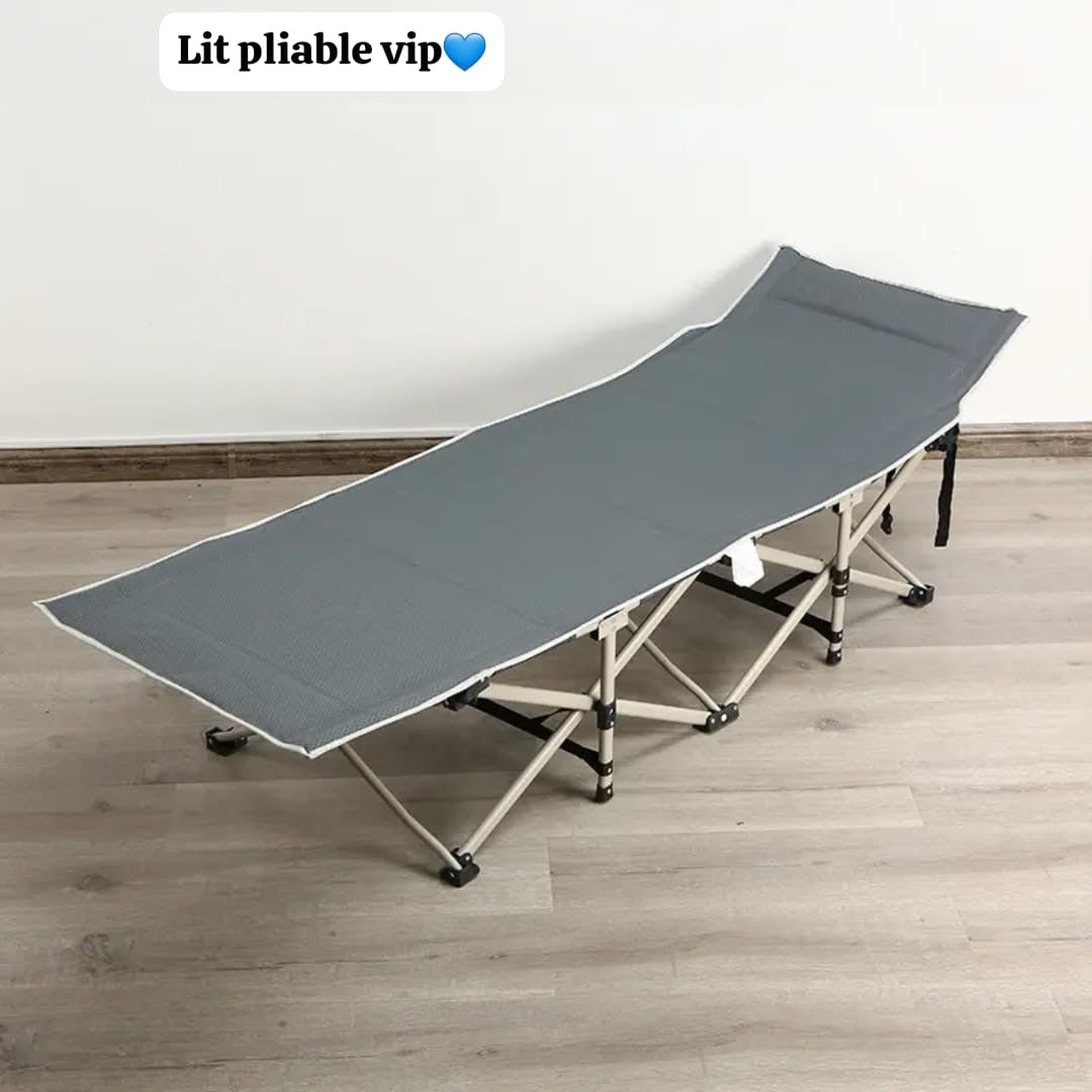 🛏️ Lit Pliable de Camping VIP pour Adulte – Confort, Gain de place & Praticité