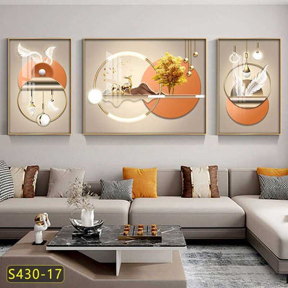 Tableau trois pièces moderne