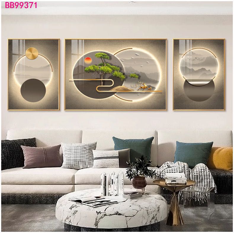 Tableau trois pièces moderne