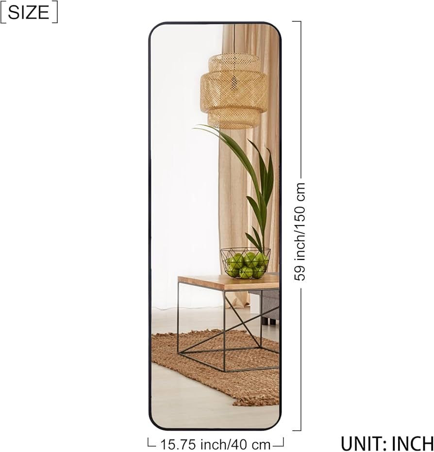 Miroir grand format, 2 en 1, miroir sur pied ou miroir mural Miroir INCASSABLE ✨