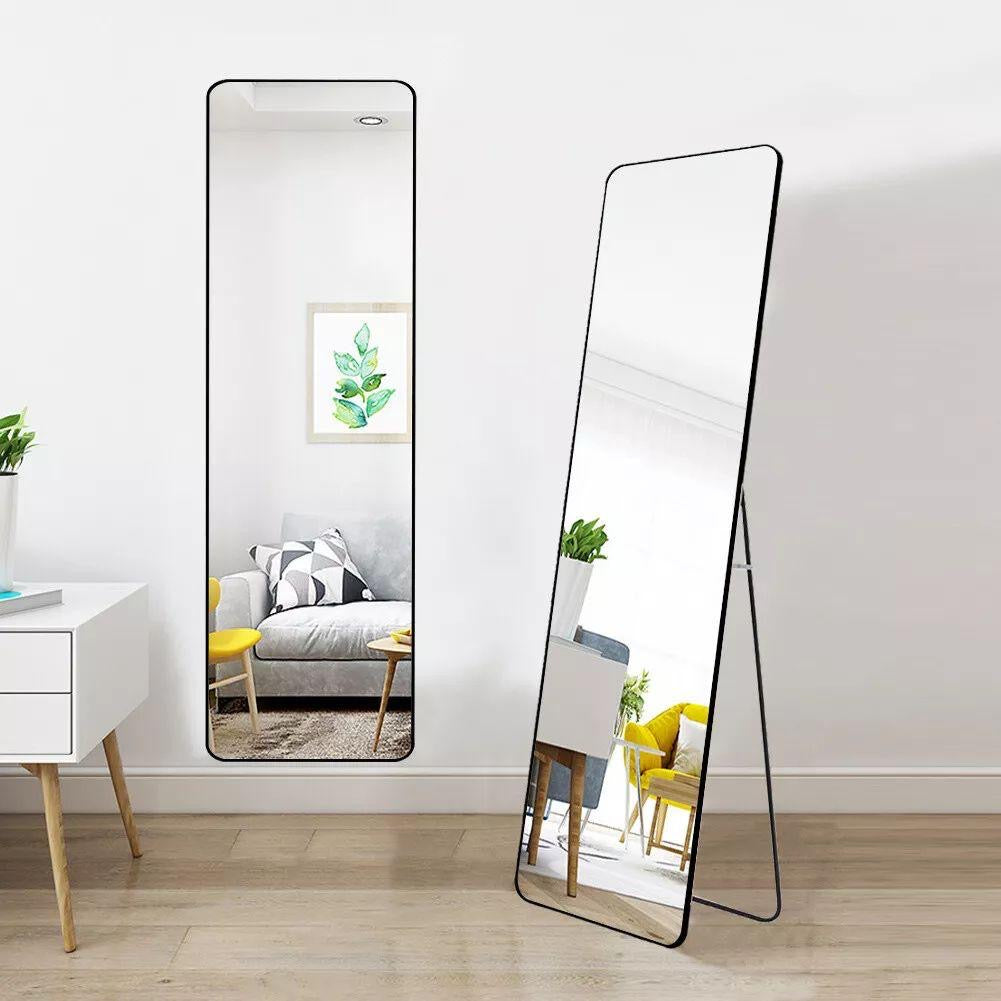 Miroir grand format, 2 en 1, miroir sur pied ou miroir mural Miroir INCASSABLE ✨