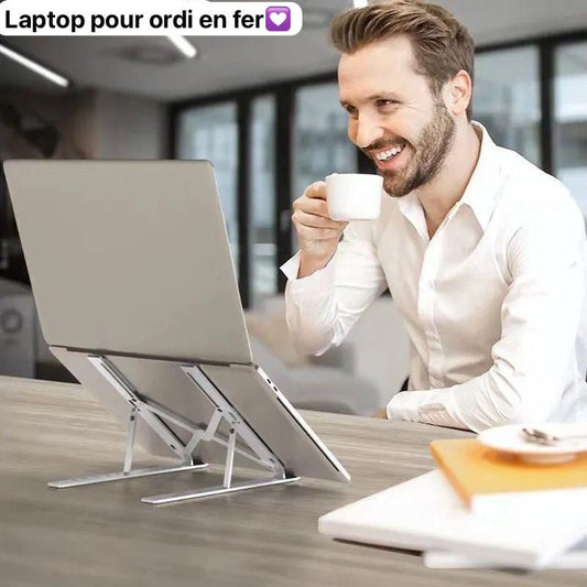 Support ordinateur rétractable en fer