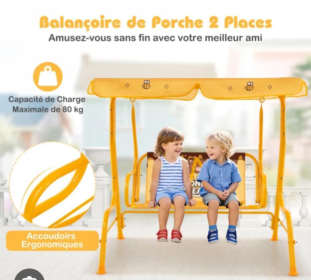 Balançoire Enfant avec Pare-soleil – Confort, Sécurité et Amusement