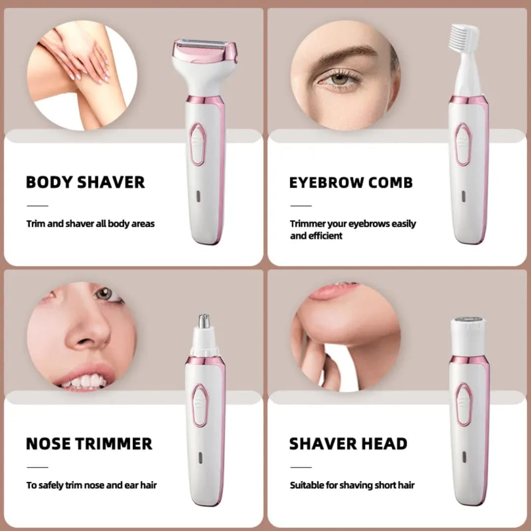 ✨ Kit Beauté Rechargeable 4-en-1 – Une Peau Douce, Belle et Sans Effort