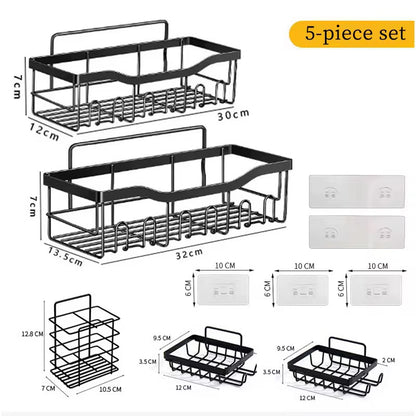 Étagère de rangement d’organisation salle de bain 5 Pièces