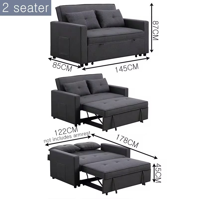 🛋️ Sofa Lit Convertible 3-en-1 Ultra Confort – Le Must-Have pour les Petits Espaces ! 🌟