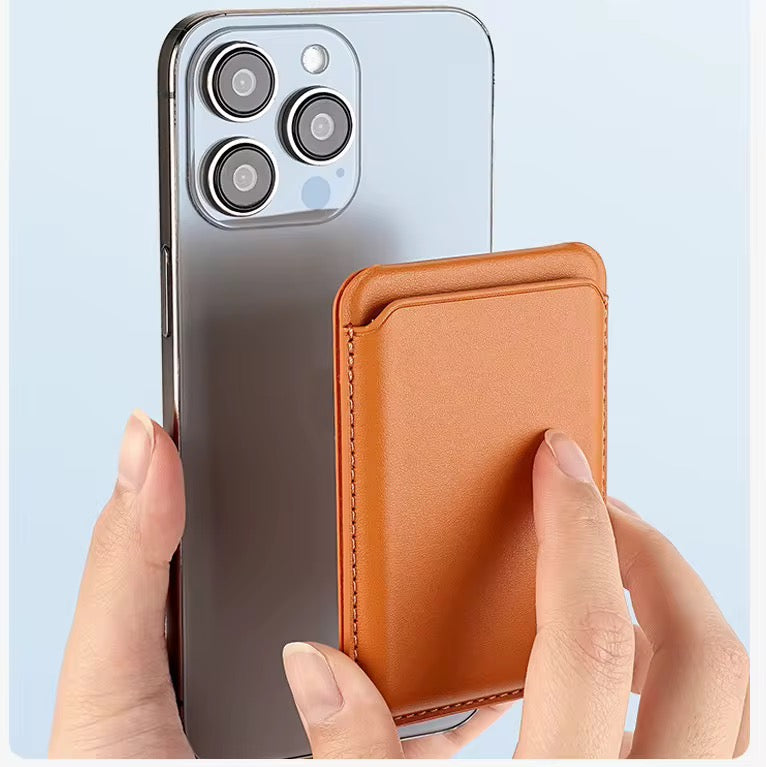 Porte-cartes magnétique en cuir  pour TÉLÉPHONE ✨⚡️