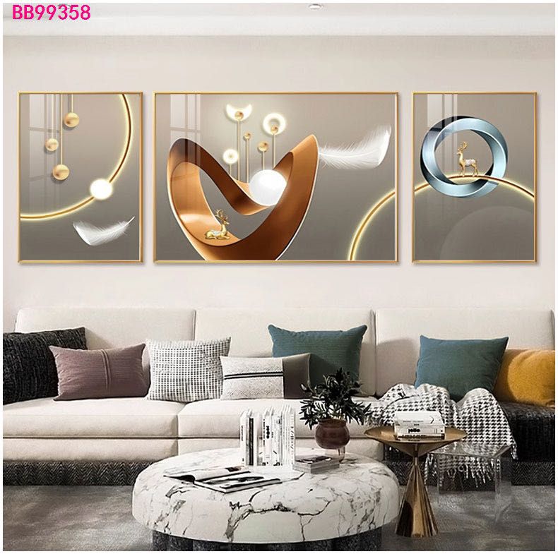 Tableau trois pièces moderne