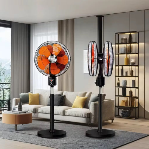 Ventilateur Électrique sur pieds à double tête 360 degrés