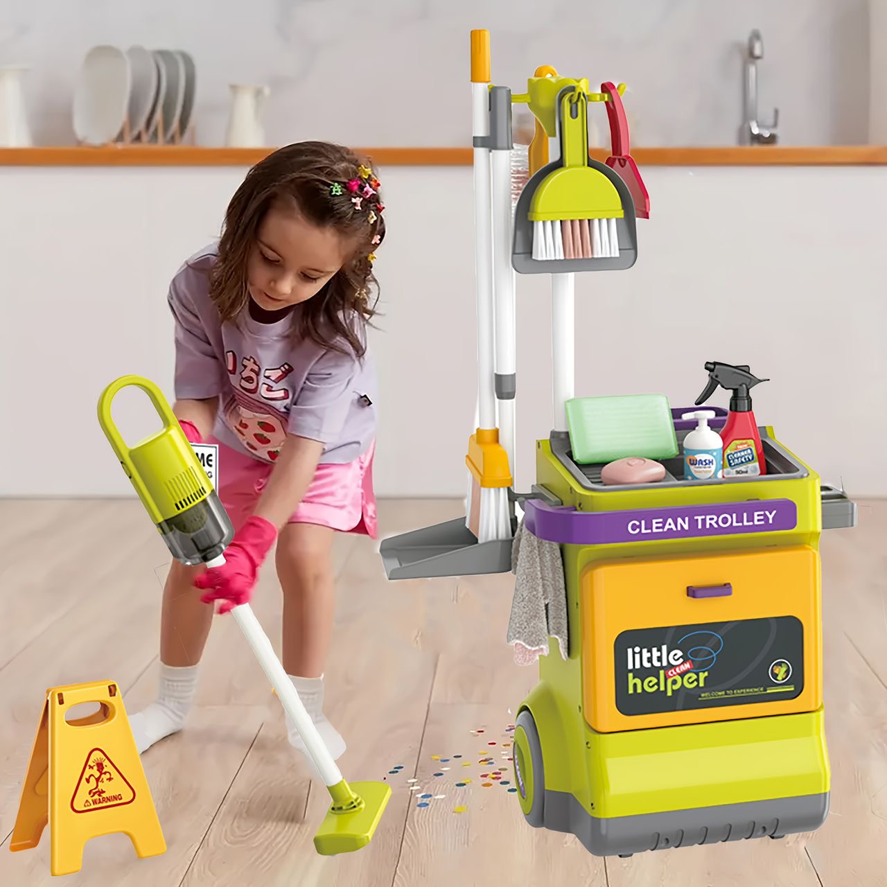 🧹 Chariot de Nettoyage Enfant – Little Helper