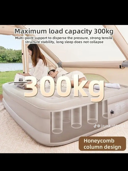 Matelas gonflable 2Places avec oreillers et pompe électrique intégré