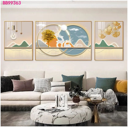 Tableau trois pièces moderne