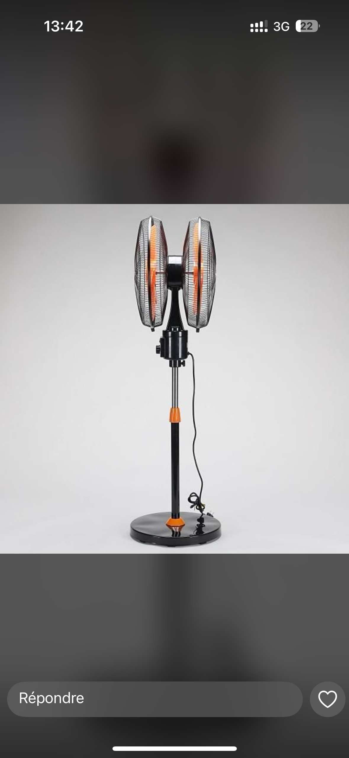 Ventilateur Électrique sur pieds à double tête 360 degrés