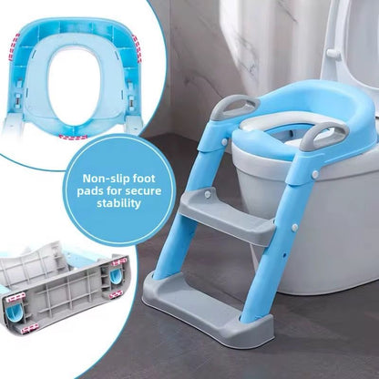 🚽 Siège Réducteur de Toilette Pliable avec Marche – L’Apprentissage de la Propreté en Toute Confiance