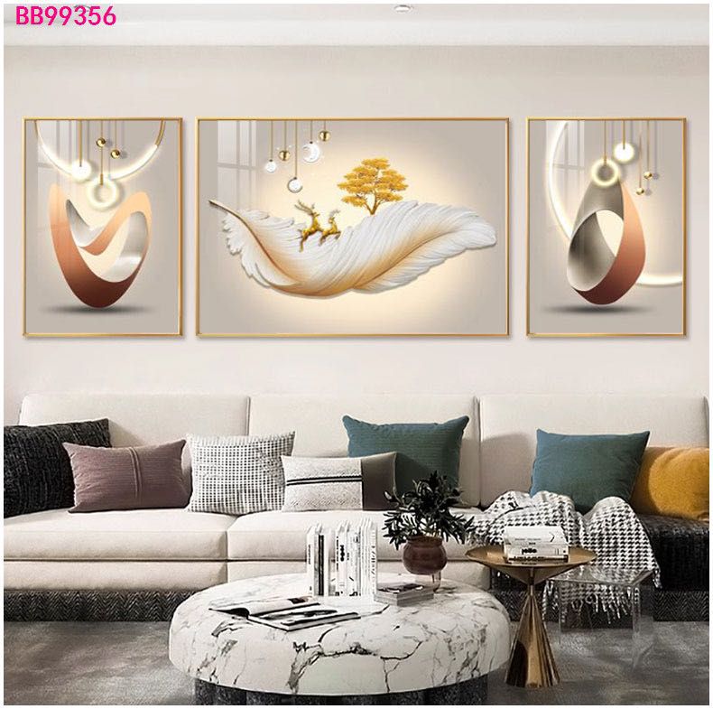 Tableau trois pièces moderne