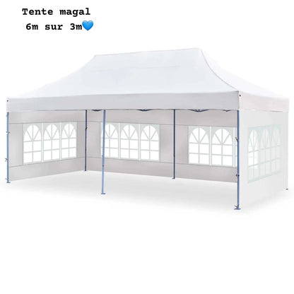 Bâche de Tente 6m/3m pliable avec couverture