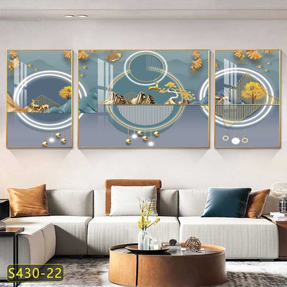 Tableau trois pièces moderne
