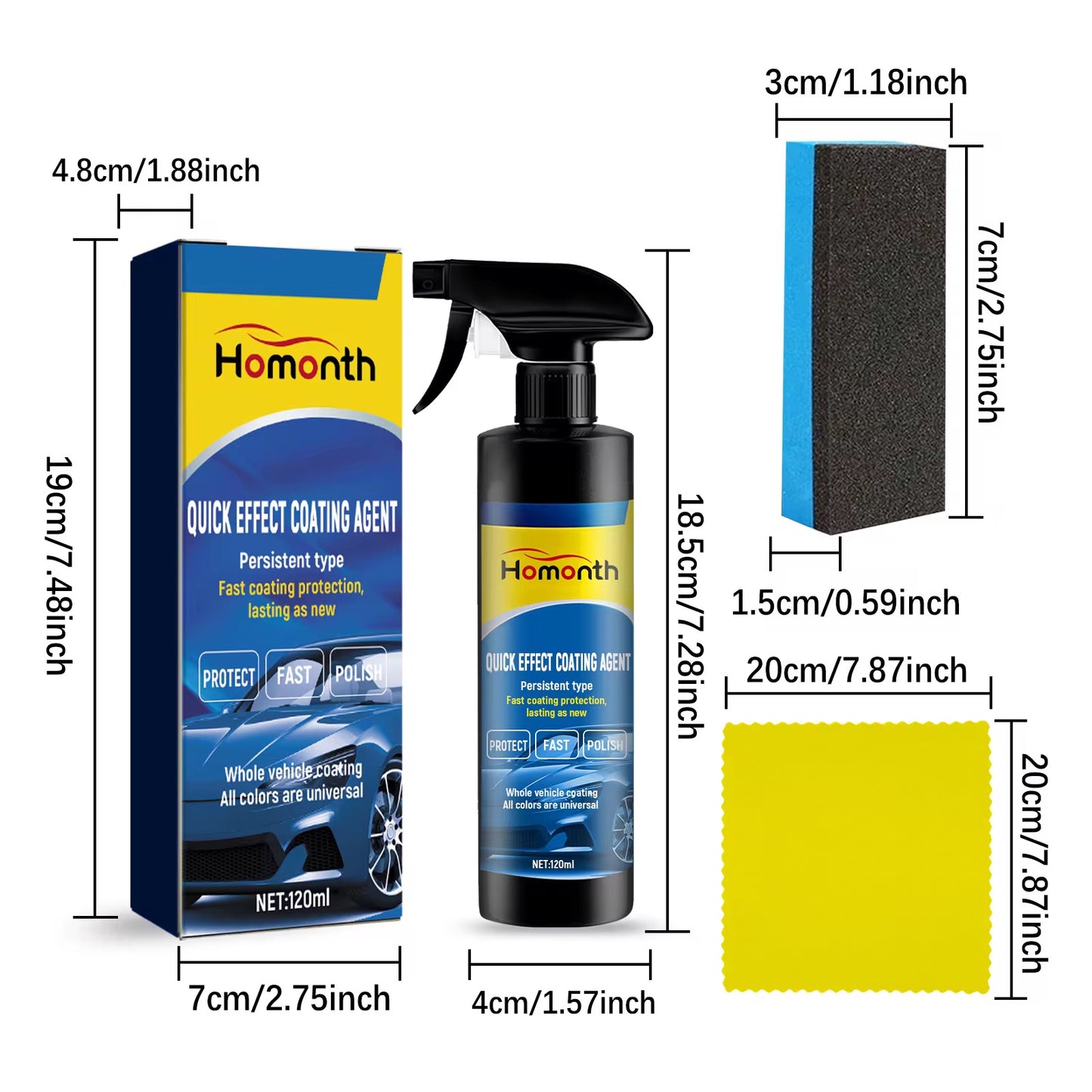 Kit de revêtement pour voiture avec Homonth 120ml