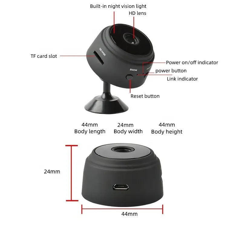 Mini caméra Wifi A9, maison intelligente, plus petite caméra full HD 1080, micro caméscope sans fil, caméra infrarouge