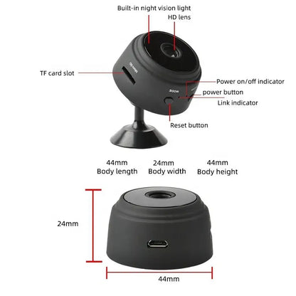 Mini caméra Wifi A9, maison intelligente, plus petite caméra full HD 1080, micro caméscope sans fil, caméra infrarouge