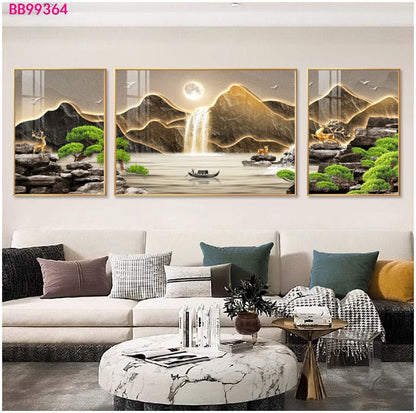 Tableau trois pièces moderne