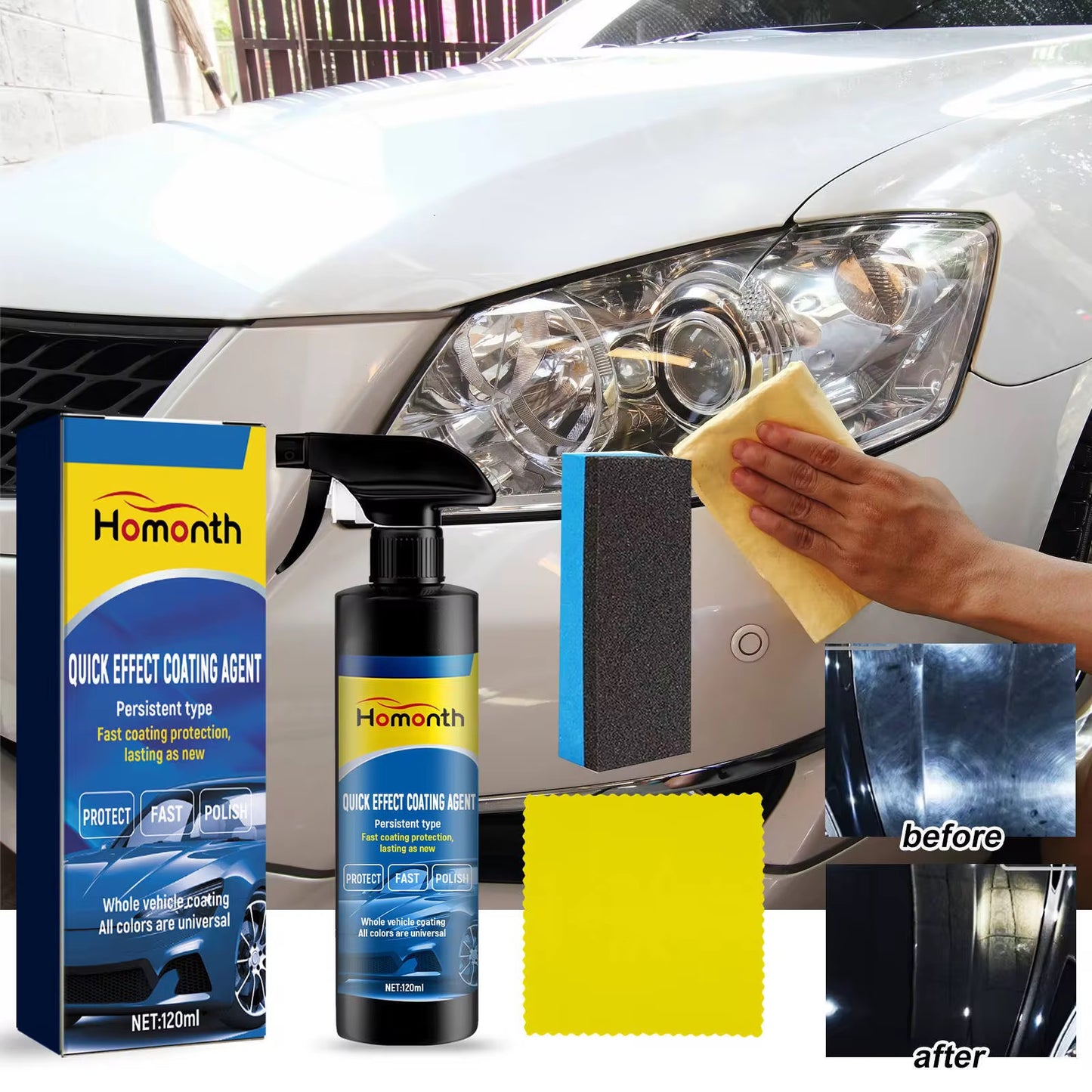 Kit de revêtement pour voiture avec Homonth 120ml