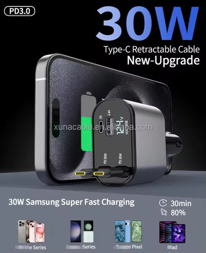 🔌 Chargeur Voiture Intelligent – Fast Charge 4-en-1