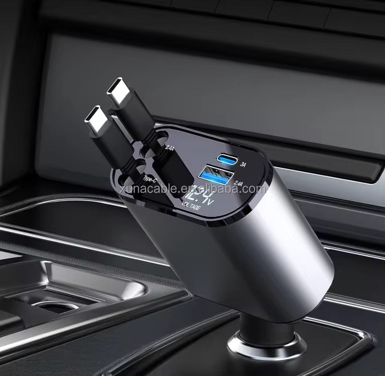 🔌 Chargeur Voiture Intelligent – Fast Charge 4-en-1