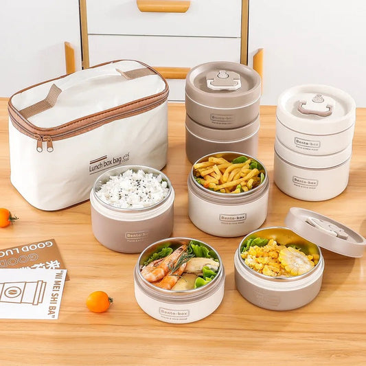 Boîte à lunch isotherme 4 Pcs avec sac