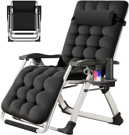 Chaise pliante allongée avec fourrure souple et confortable
