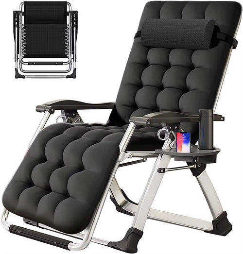 Chaise pliante allongée avec fourrure souple et confortable