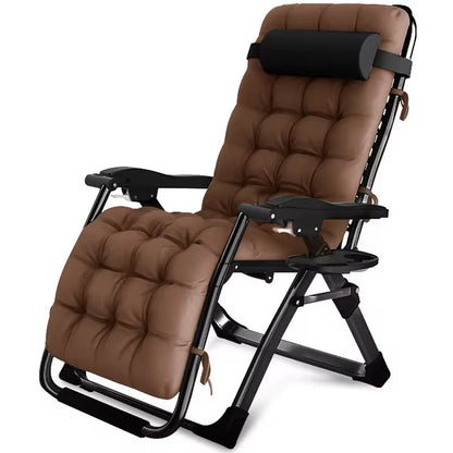 Chaise pliante allongée avec fourrure souple et confortable