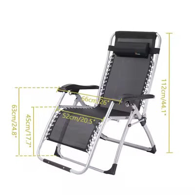 Chaise pliante allongée avec fourrure souple et confortable