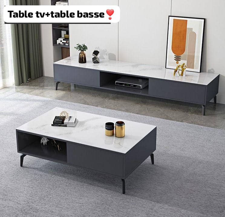 Ensemble table basse et meuble TV moderne