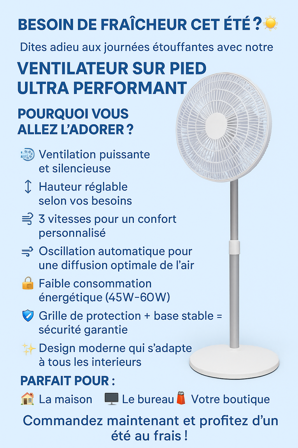 Ventilateur électrique climatiseur